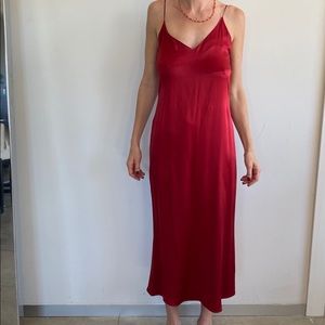 Reformation Red Slip Dress